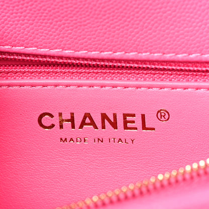 Chanel Caviar Quilted Small Coco Handle Flap Dark Pink 6 of 9