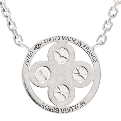 Louis Vuitton 18K White Gold Diamond Blossom BB Pendant Necklace 5 of 6