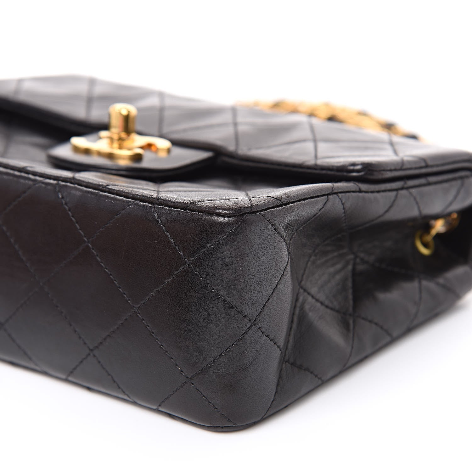 Chanel Lambskin Quilted Mini Square Flap Black 9 of 12
