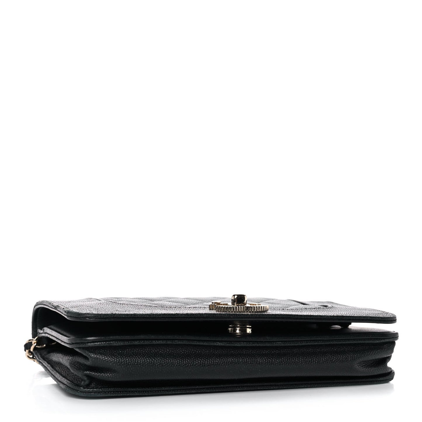 Caviar Quilted Vintage Mademoiselle Wallet On Chain WOC Black