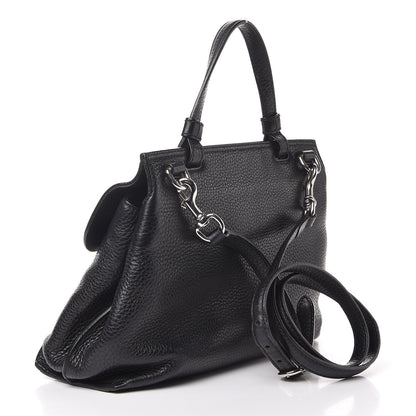 Gucci Cellarius Calfskin Small Bamboo Daily Top Handle Bag Black 3 of 7
