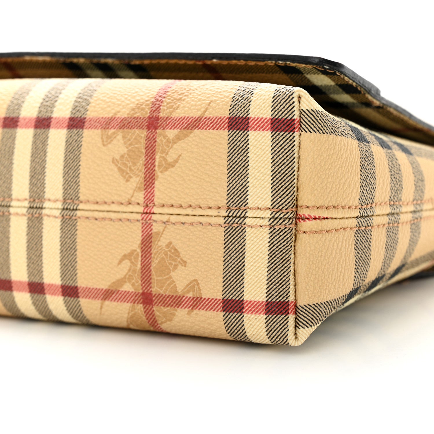 Burberry Haymarket Check Shoulder Bag Military Red 10 of 10