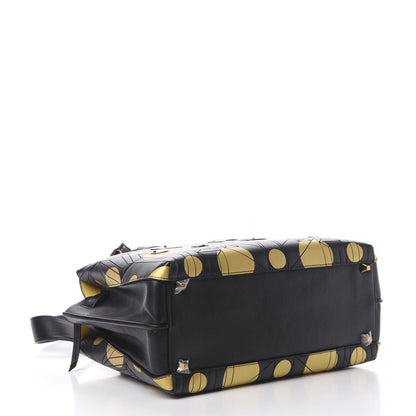 MCM Calfskin Cosmo Medium Milla Tote Black Gold 4 of 10