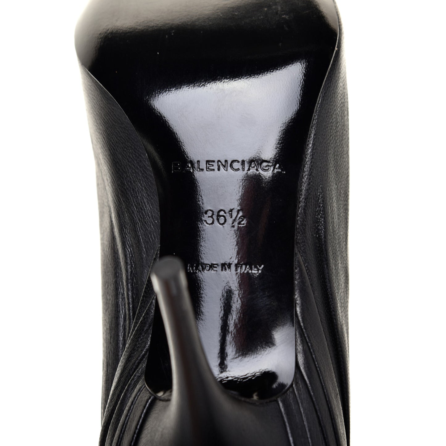 Lambskin Knife Pointed Pumps 36.5 Black