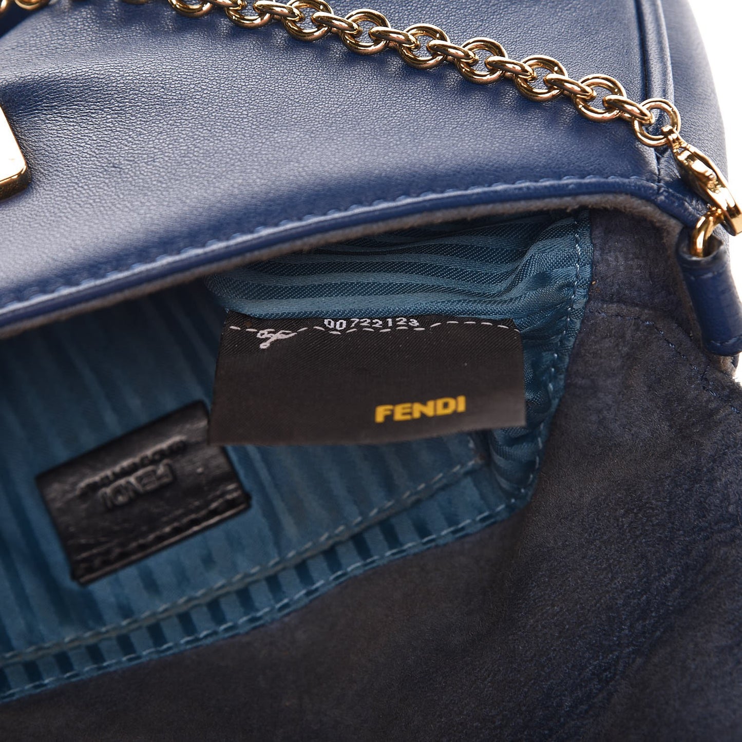 Nappa Fendista Pouchette Crossbody Iris