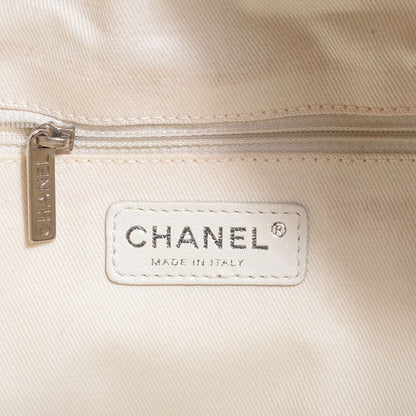 Chanel Washed Caviar Quilted Large Timeless Bowler White 7 of 7