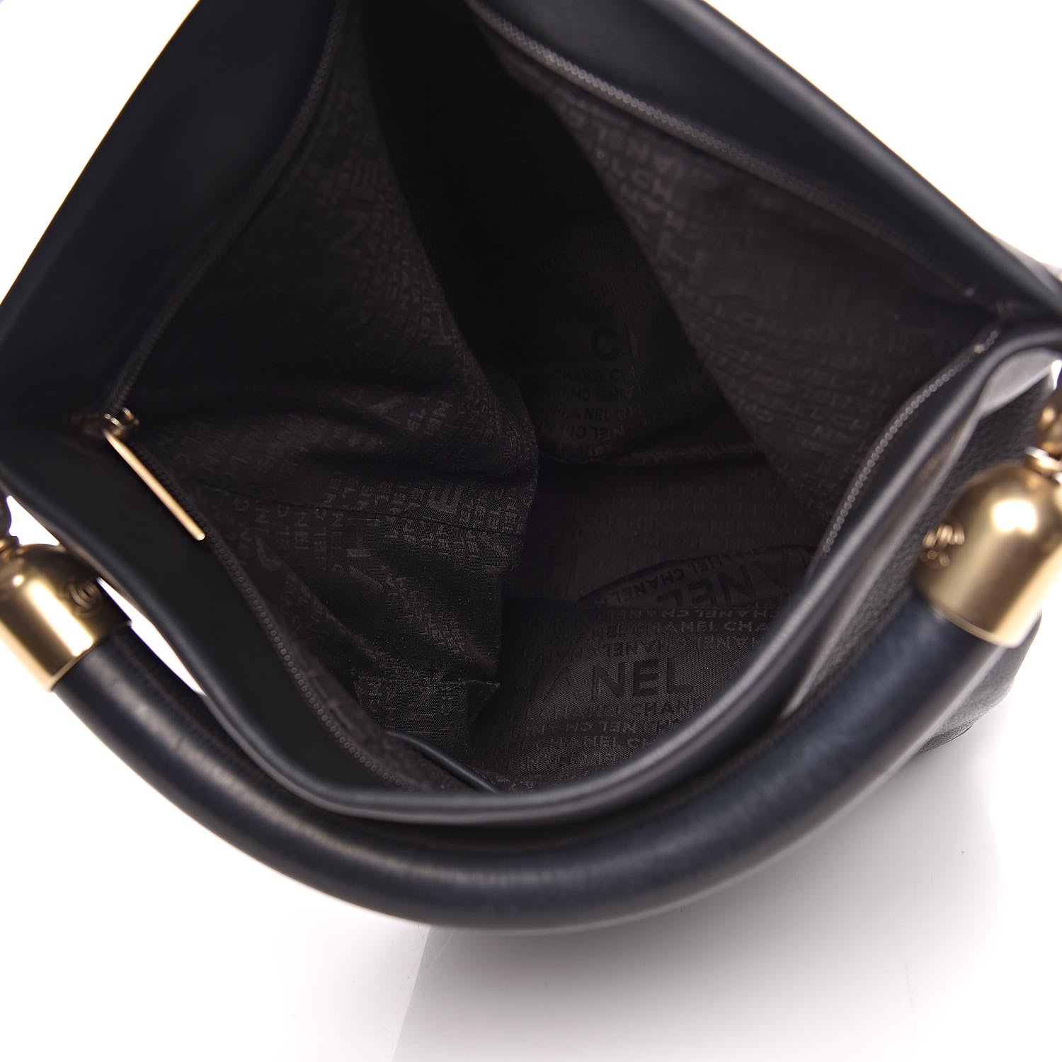 Chanel Calfskin CC Bucket Bag Black 5 of 12