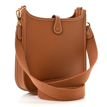 Hermes Taurillon Clemence Evelyne TPM Gold 3 of 11