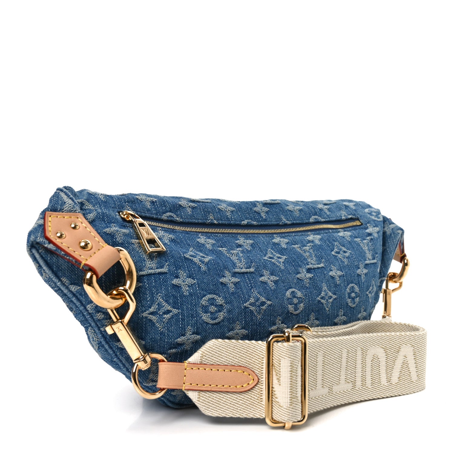 Louis Vuitton Monogram Denim High Rise Bumbag Blue 2 of 8
