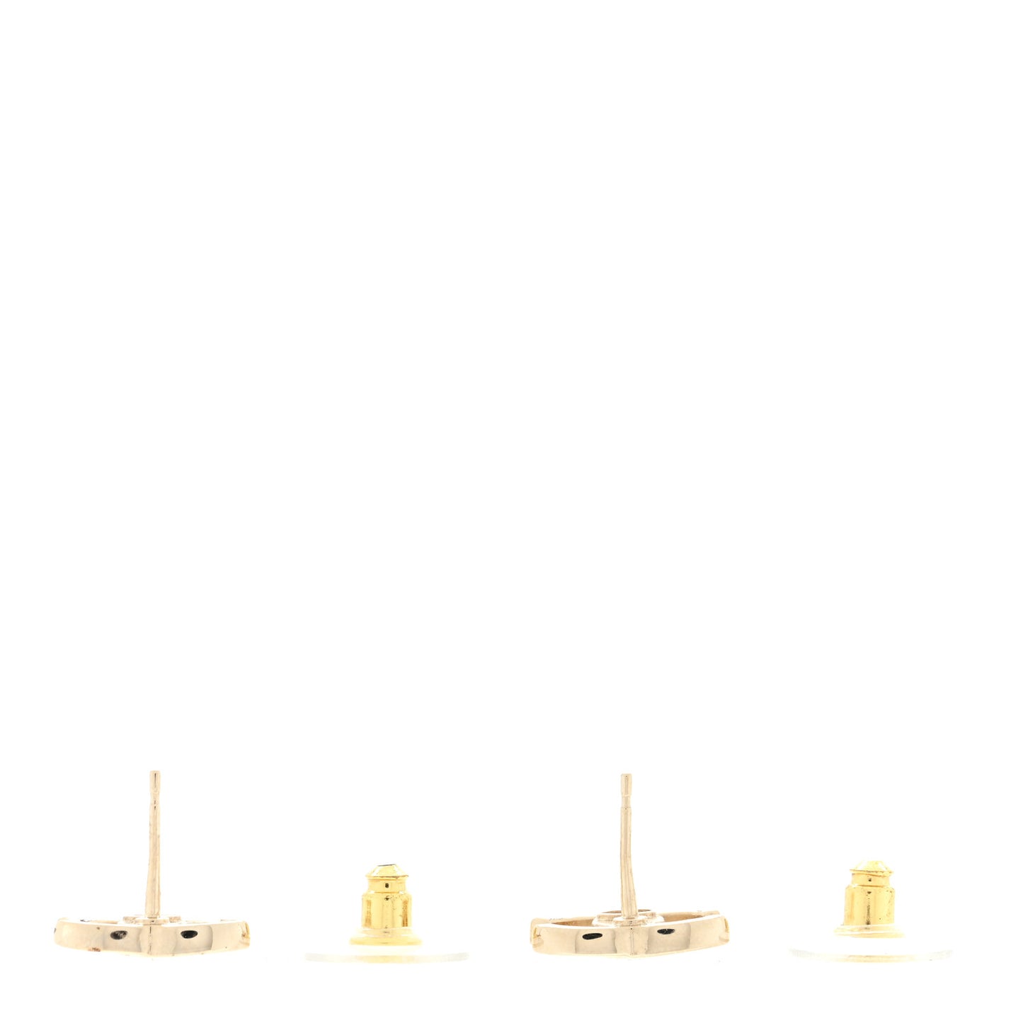 Crystal CC Large Stud Earrings Gold