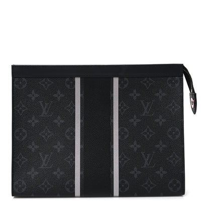 Louis Vuitton X FUJIWARA Monogram Eclipse Flash Pochette Voyage MM 1 of 7