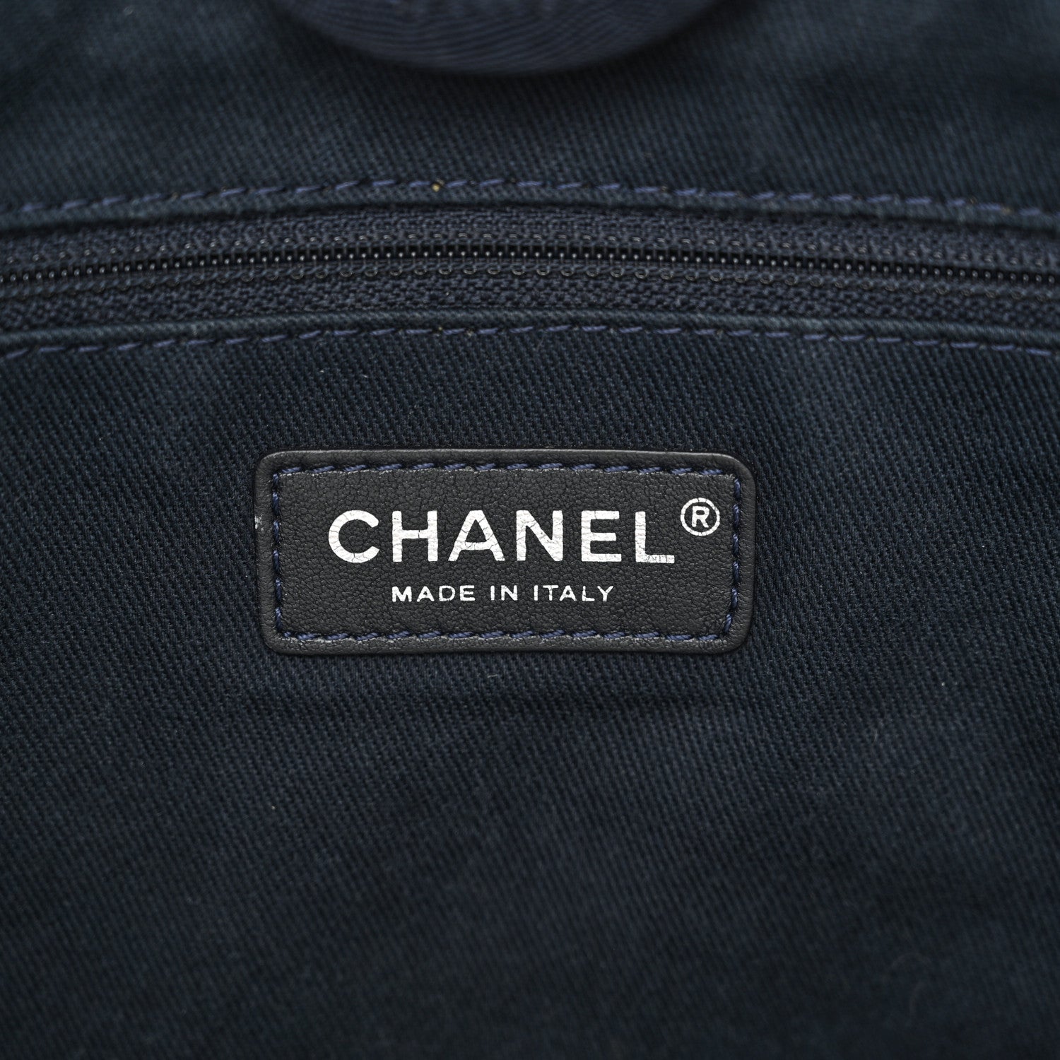 Chanel Denim Small Deauville Tote Dark Blue 6 of 11