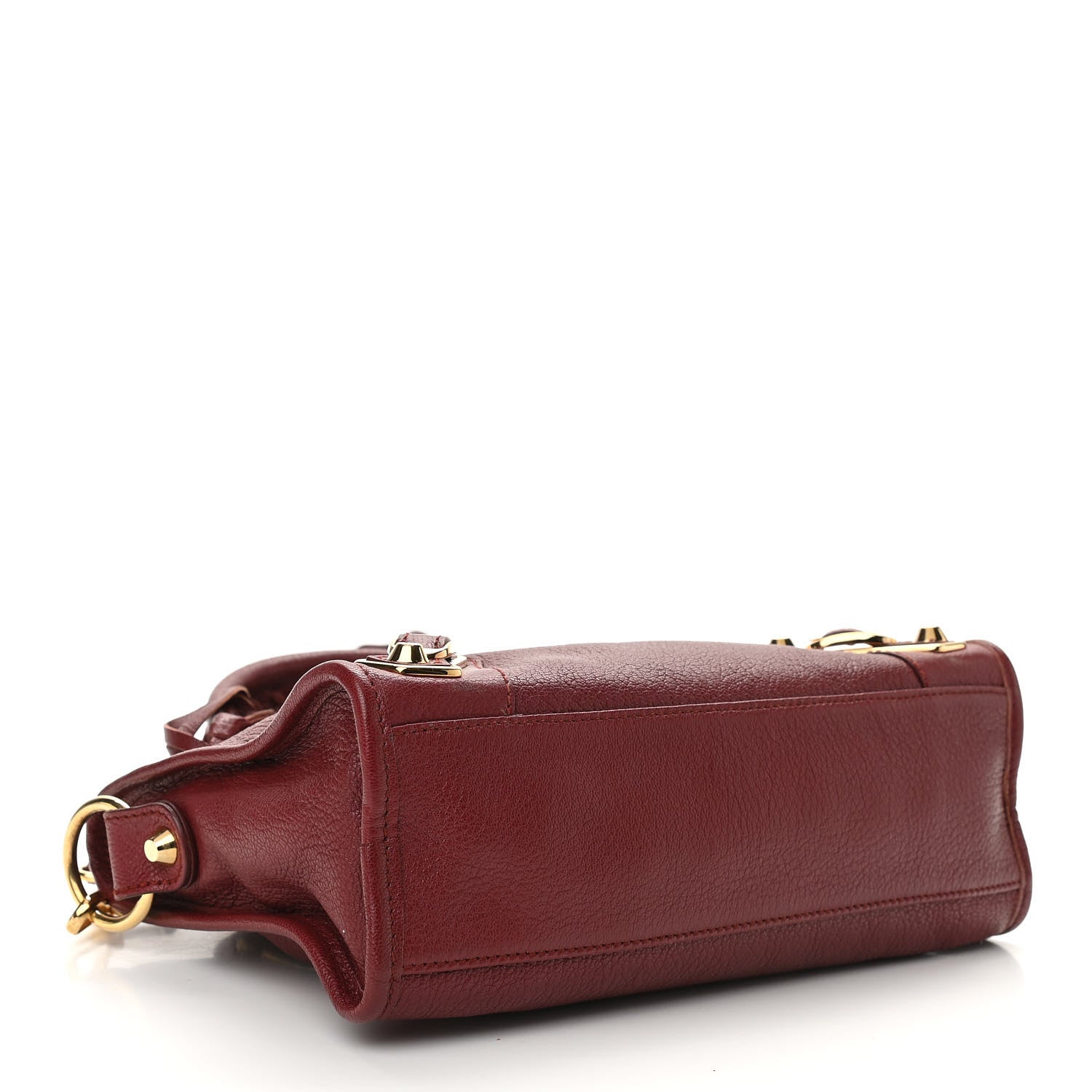Balenciaga Chevre Gold Metallic Edge Hardware Mini City Rouge Brique Rouge Grenade 4 of 13