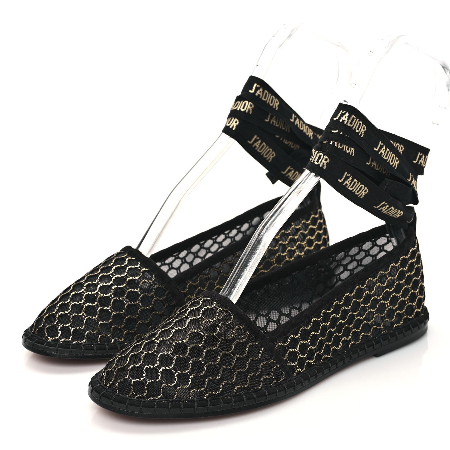 Laminated Resille Suede Nicely-D Ballet Flat 36 Black Gold