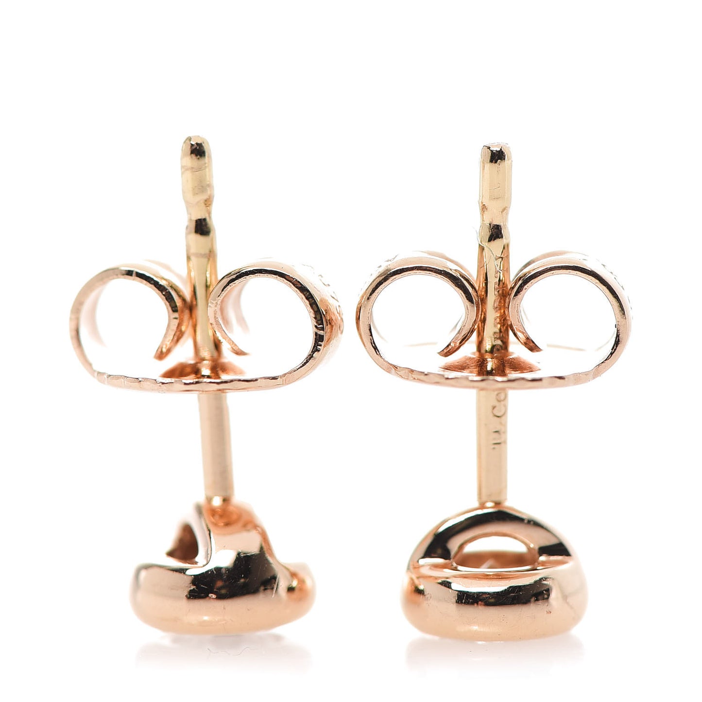 18K Rose Gold Diamond .20ctw Elsa Peretti Diamonds By The Yard Earrings