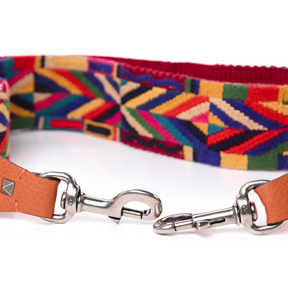 Valentino Garavani Canvas Geometric Embroidered Rockstud Guitar Strap Multicolor 3 of 6