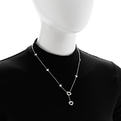 Tiffany Sterling Silver Heart Lariat Necklace 2 of 5