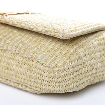 Saint Laurent Raffia Medium Monogram Kate Satchel Naturale 11 of 15