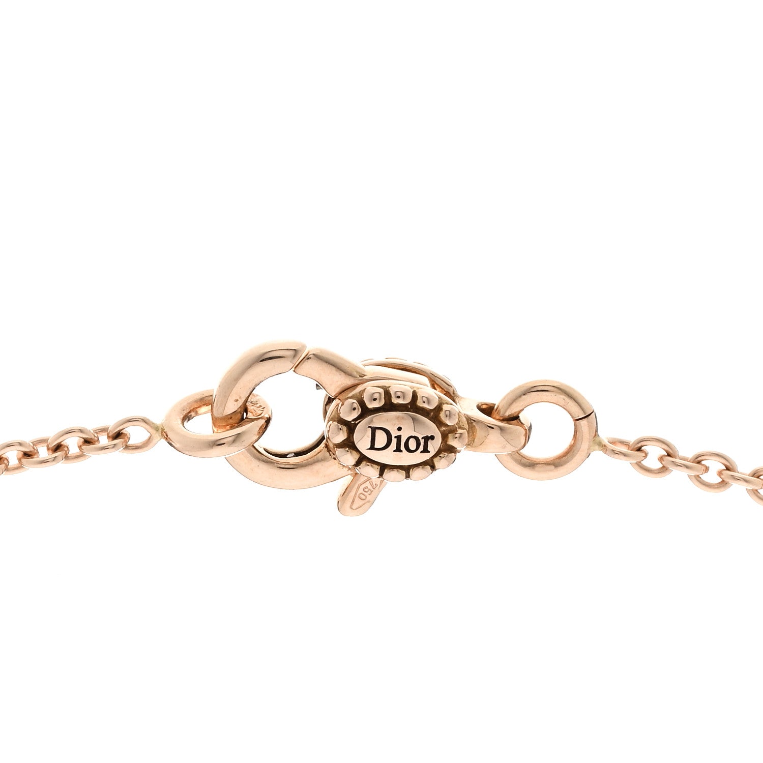Christian Dior 18K Rose Gold Diamond Black Onyx Rose Des Vents Necklace 4 of 6