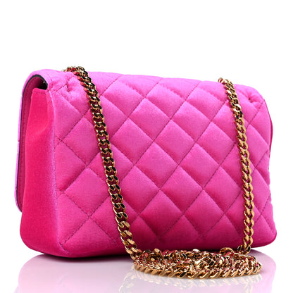 Versace Velvet Quilted Medusa Chain Crossbody Pink 3 of 9