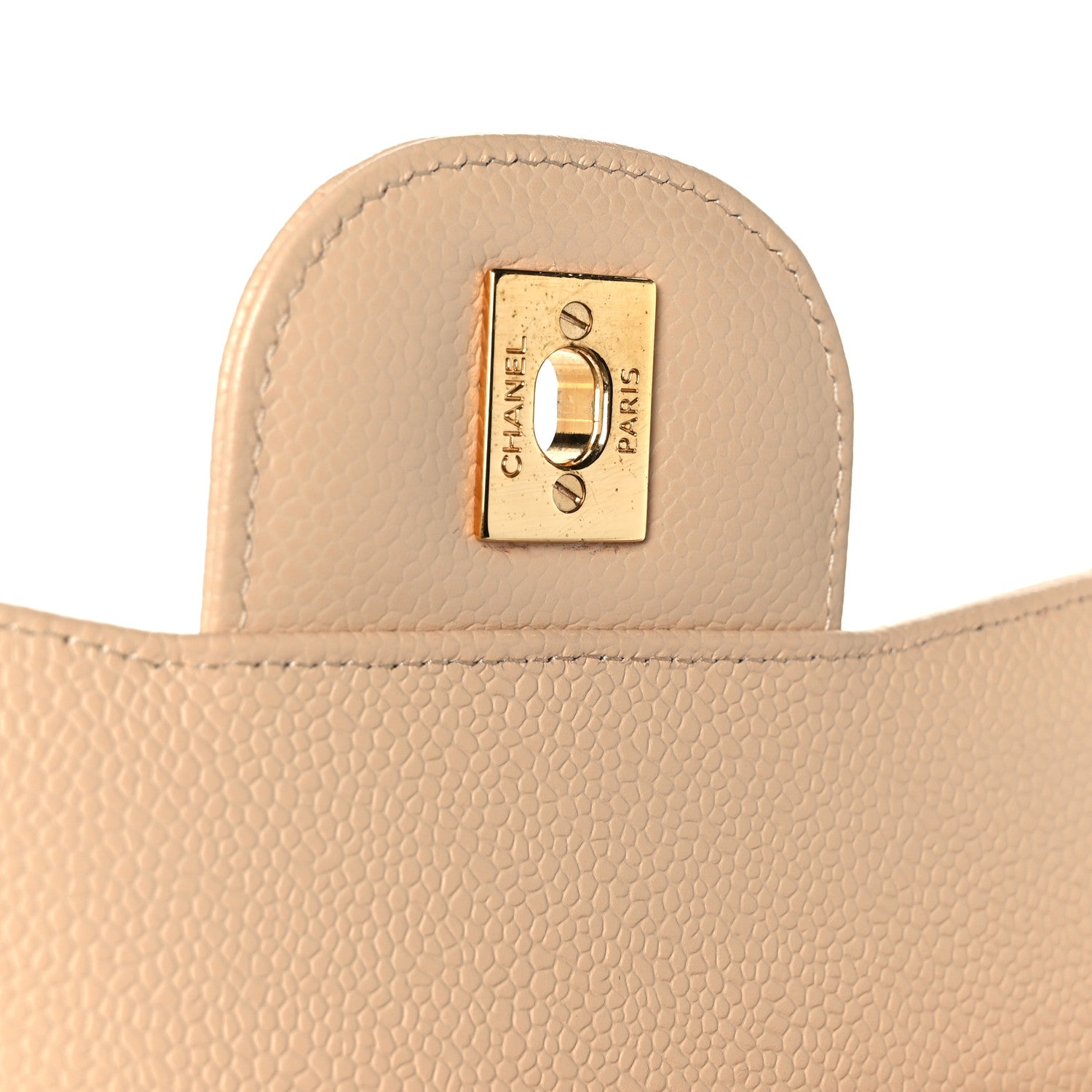 Chanel Caviar Quilted Jumbo Double Flap Beige Clair 7 of 11