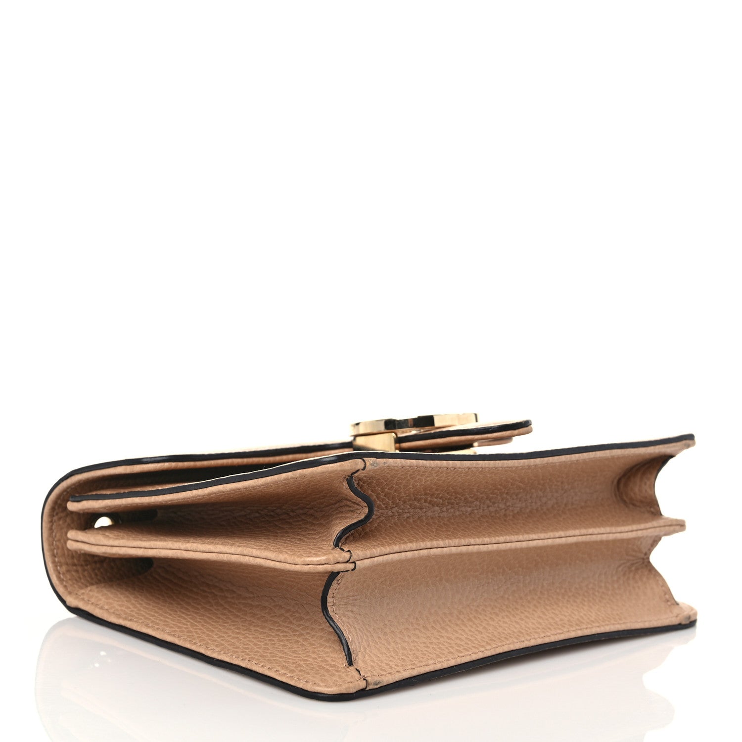 Gucci Dollar Calfskin Small Interlocking G Shoulder Bag Camelia 4 of 11