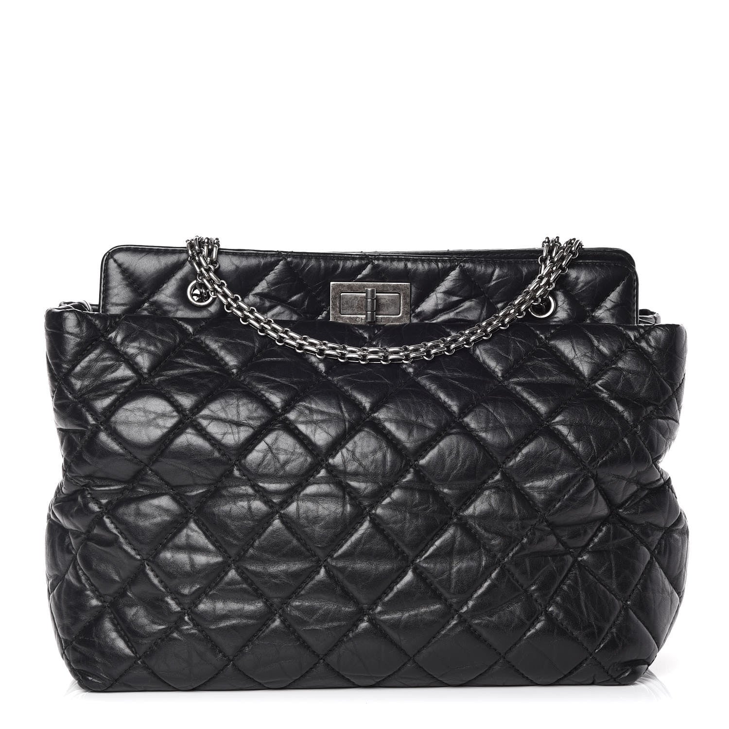 Chanel Aged Calfskin Reissue 2.55 Tote Black 1 of 13