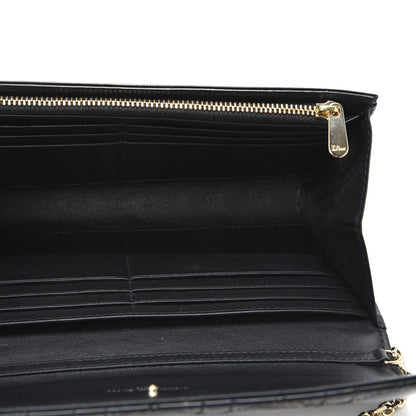 Christian Dior Patent Cannage Rendez-vous Chain Wallet Black 4 of 9