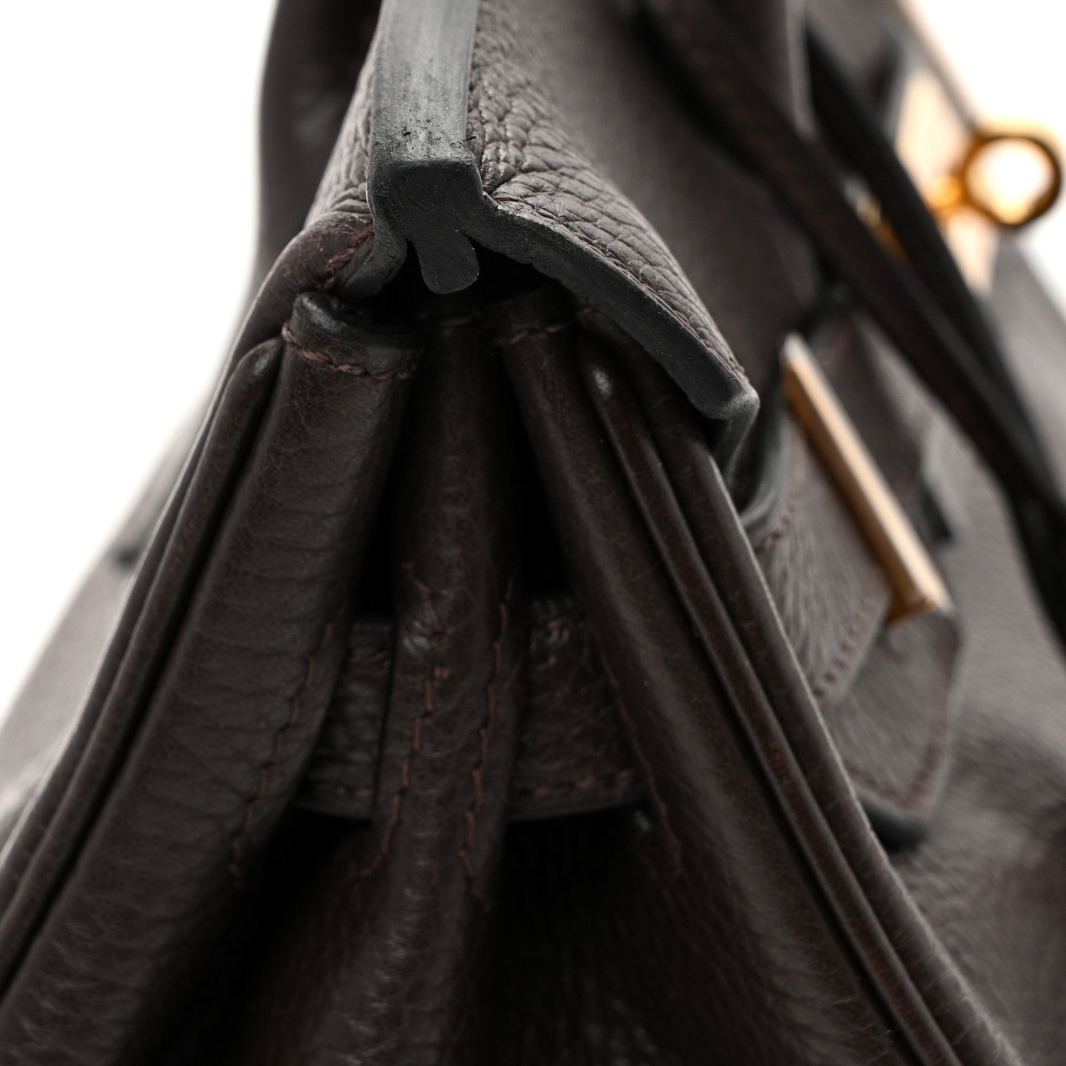 Hermes Taurillon Clemence Birkin 30 Chocolate 12 of 12