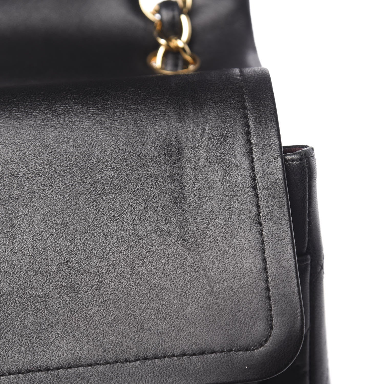 Chanel Lambskin Quilted Jumbo Double Flap Black 15 of 19
