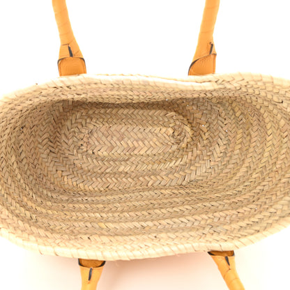 Chloe Raffia Small Grain Calfskin Medium Marcie Basket Yellow 5 of 8