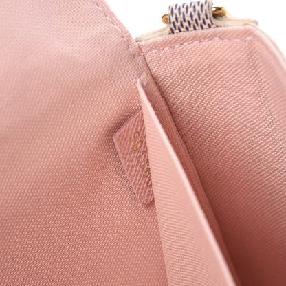 Louis Vuitton Damier Azur Pochette Felicie Chain Wallet Rose Ballerine 10 of 11