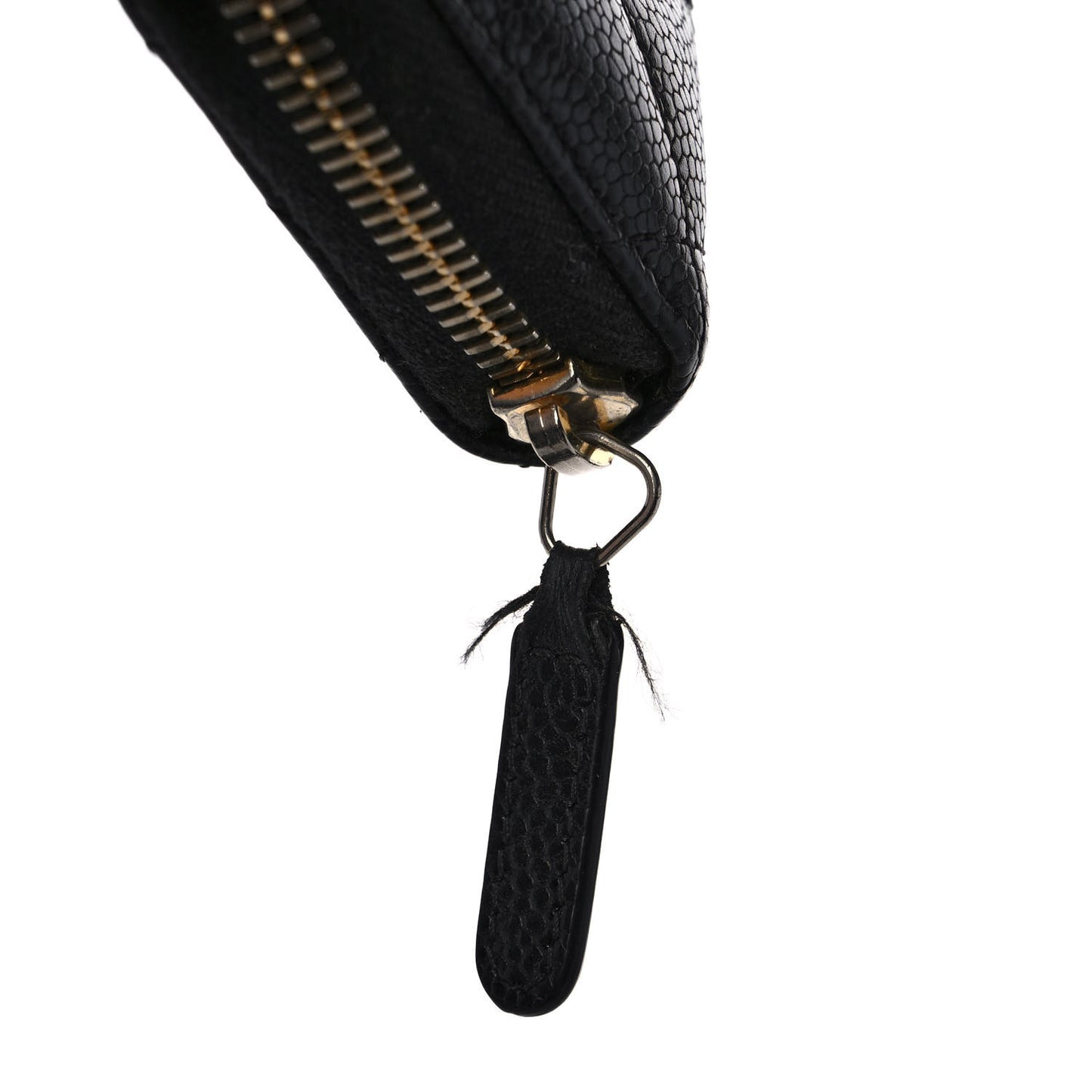 Caviar Quilted Zip Coin Purse Black