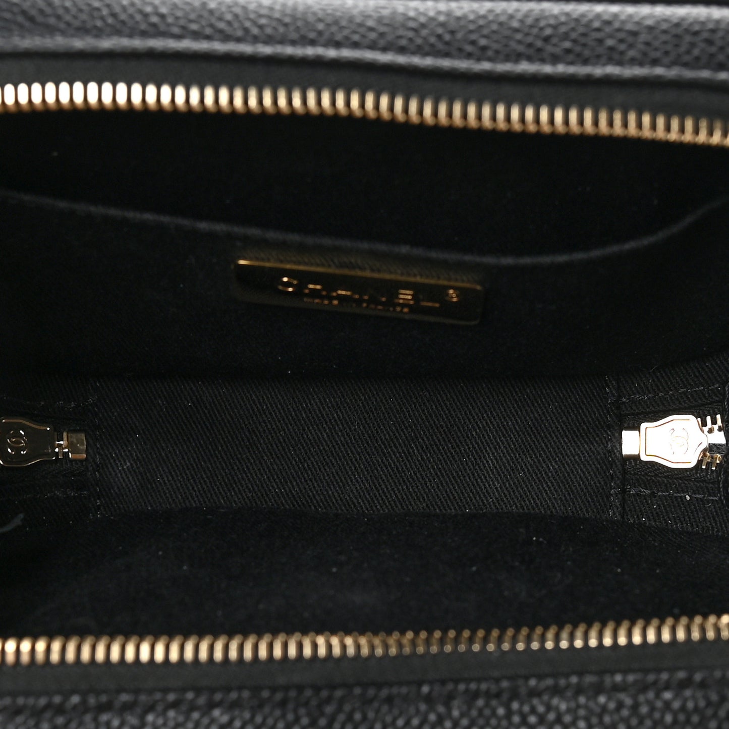 Caviar Stitched Waist Bag Black