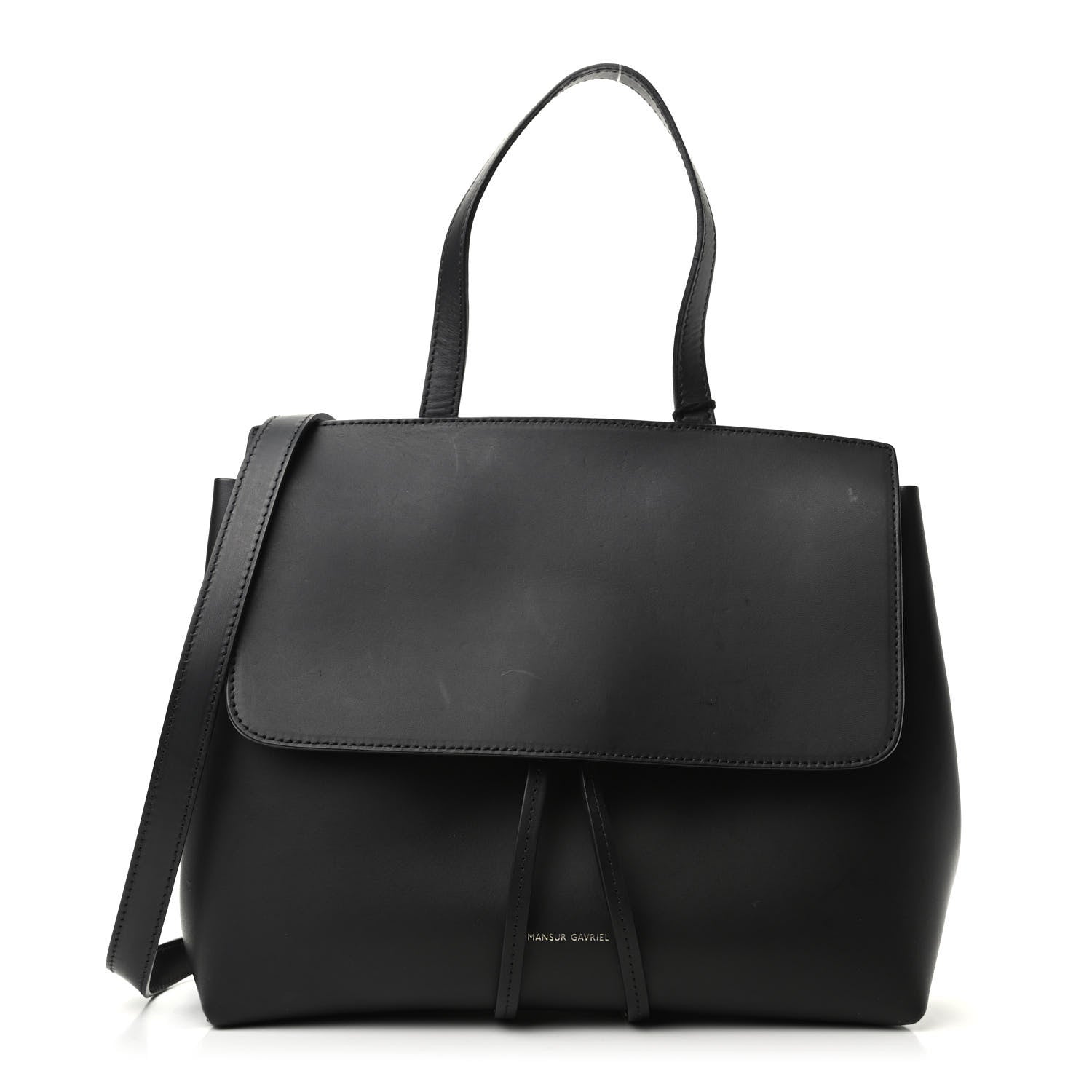 Mansur Gavriel Calfskin Mini Lady Bag Black Flamma 1 of 9