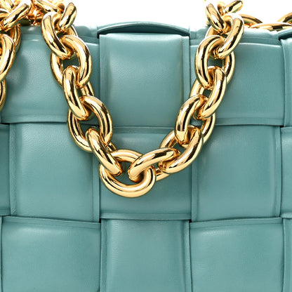 Bottega Veneta Lambskin Maxi Intrecciato Padded Chain Cassette Crossbody Bag Linoleum 7 of 10