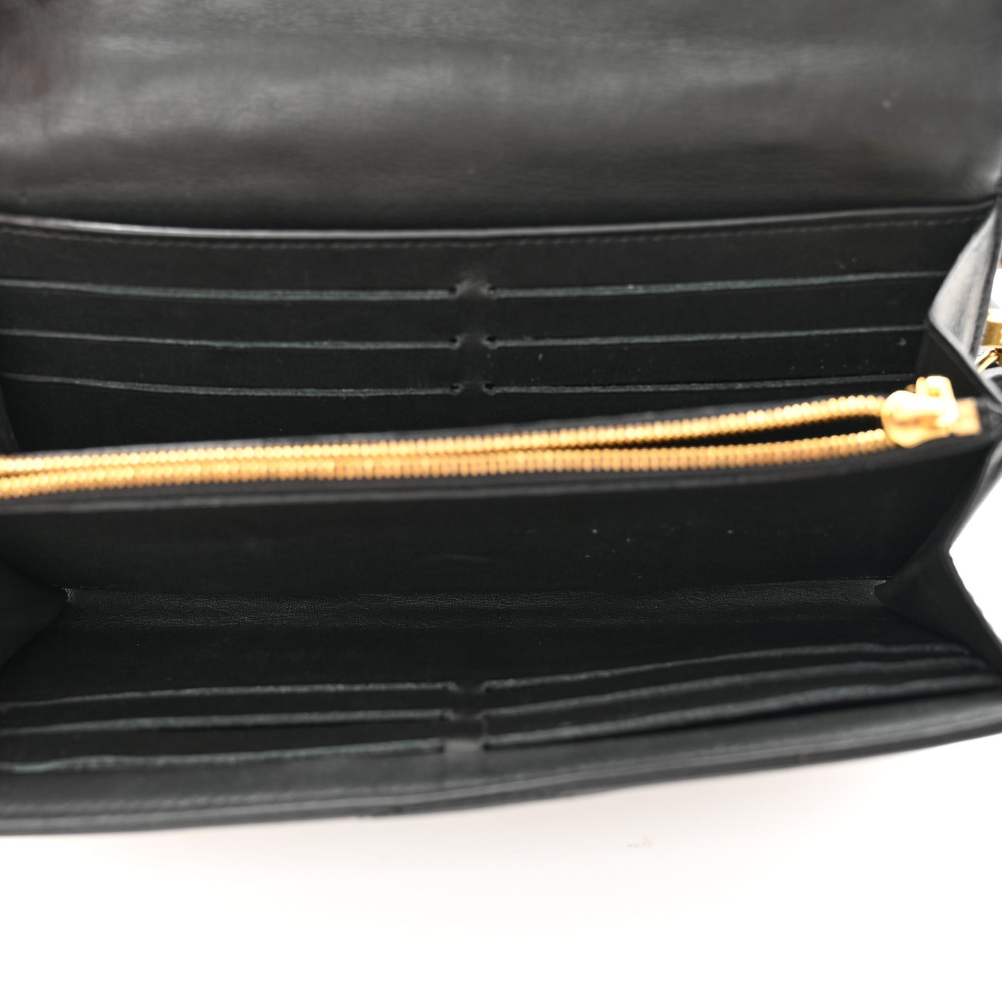 Calfskin New Wave Long Wallet Black