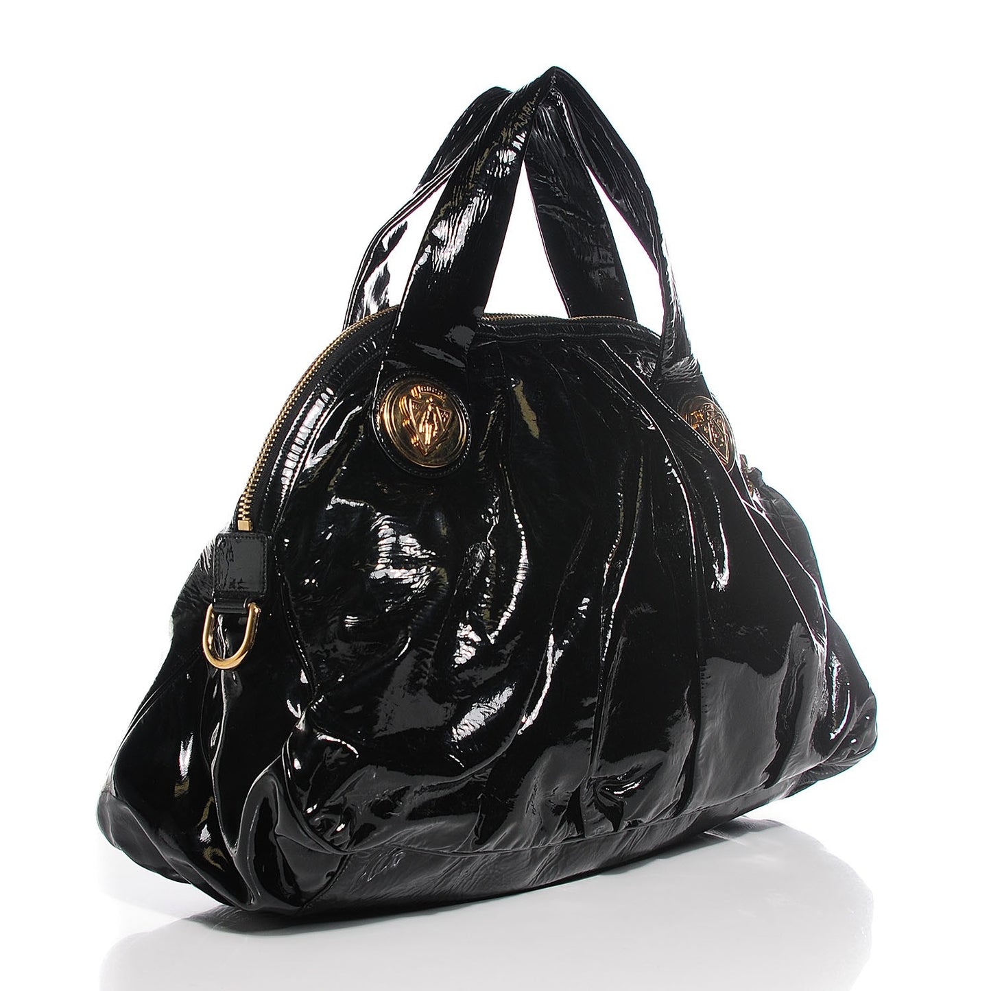 Patent Medium Hysteria Top Handle Bag Black
