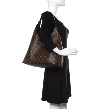 Louis Vuitton Monogram Flower Hobo Black 2 of 10