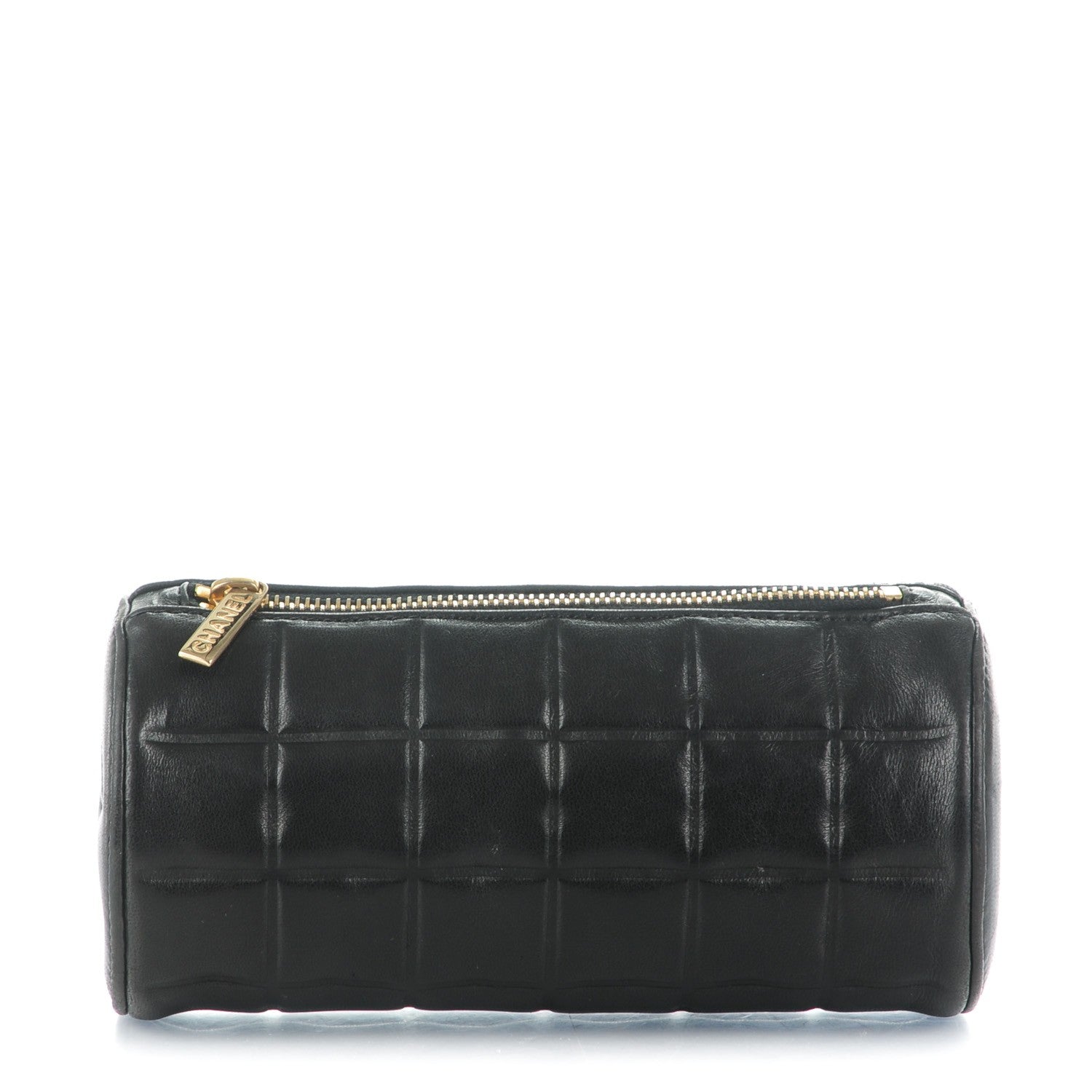 Chanel Lambskin Chocolate Bar Cosmetic Pouch Black 1 of 7
