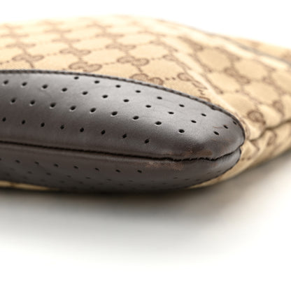Gucci Monogram Calfskin Perforated Medium Flat Messenger Bag Dark Brown 10 of 10