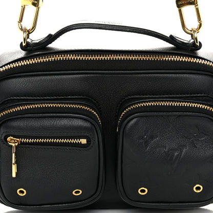 Louis Vuitton Calfskin Monogram Embossed Utility Crossbody Black 7 of 10