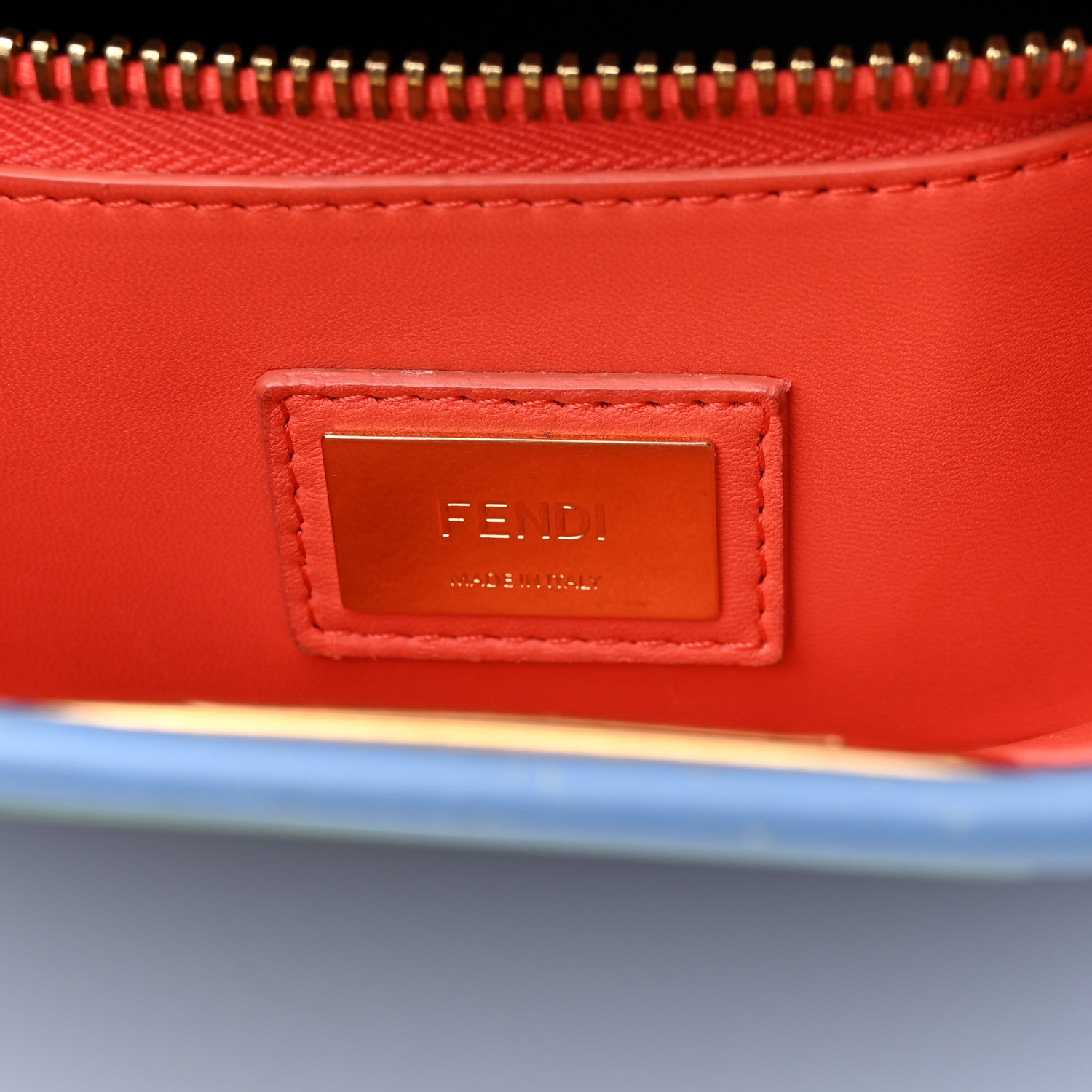 Fendi Vitello Morgan Shiny Nappa Medium Peekaboo Iconic Satchel Maldives Papavero 7 of 15