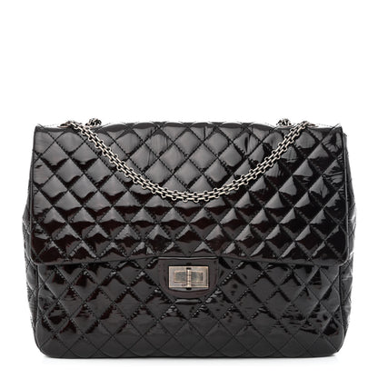 Chanel Patent Quilted Reissue XL Maxi Flap Black 1 of 10