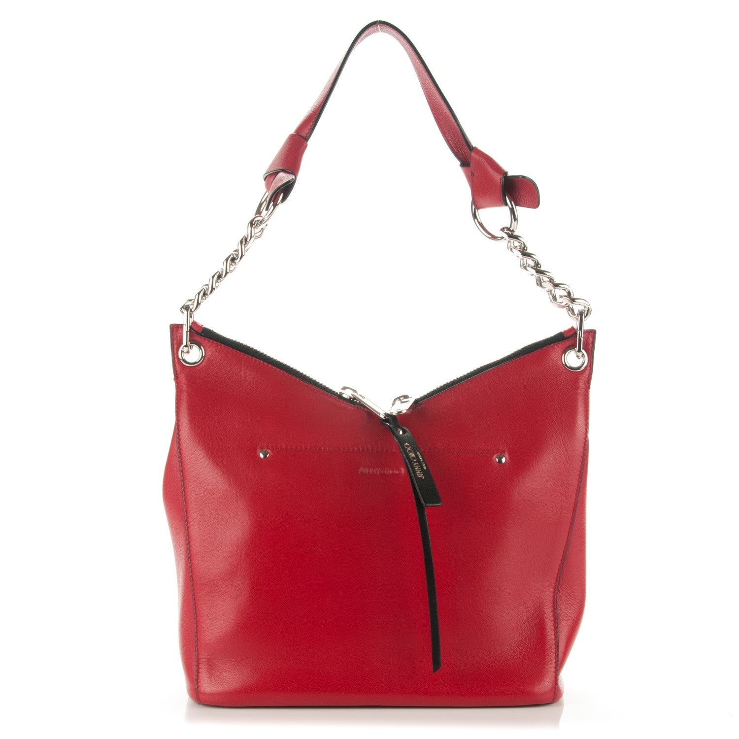 Jimmy Choo Nappa Small Raven Hobo Red 1 of 6