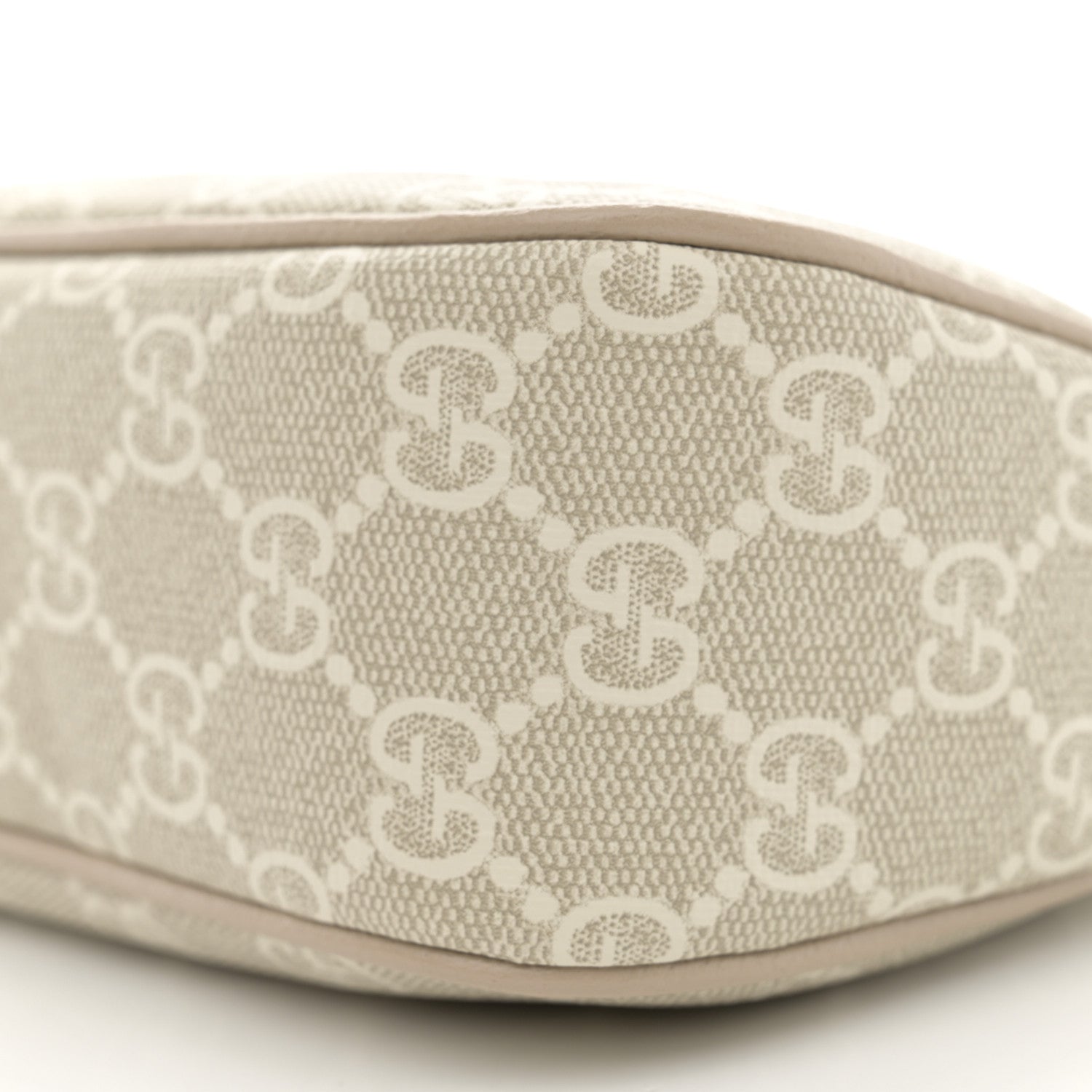 Gucci GG Supreme Monogram Textured Dollar Calfskin Web Small Ophidia GG Handbag Beige Mystic White Oatmeal 10 of 10