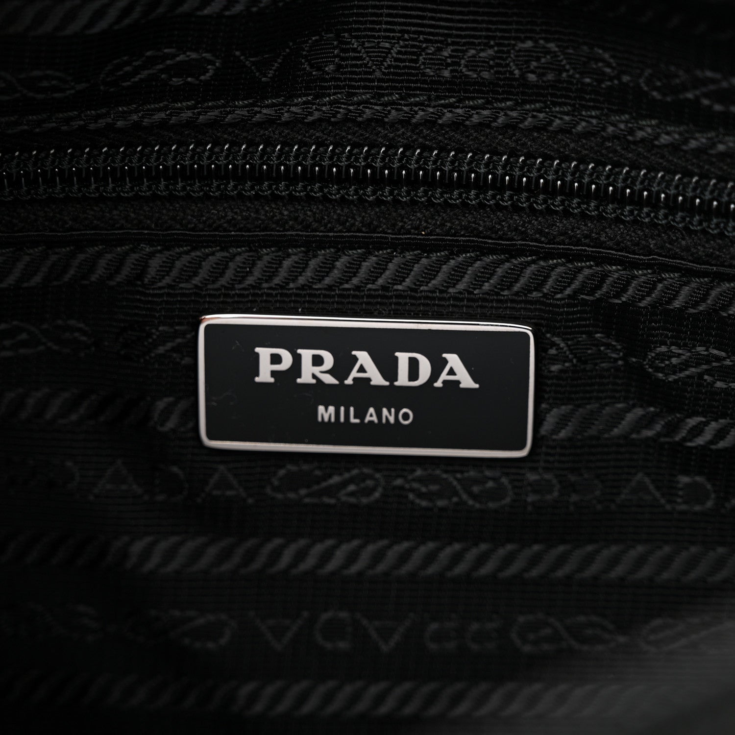 Prada Tessuto Nylon Studded New Vela Shoulder Bag Black Cromo 6 of 9