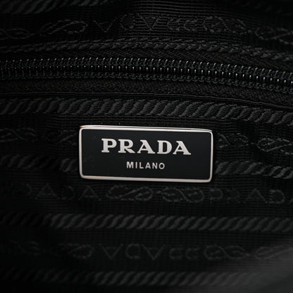 Prada Tessuto Nylon Studded New Vela Shoulder Bag Black Cromo 6 of 9
