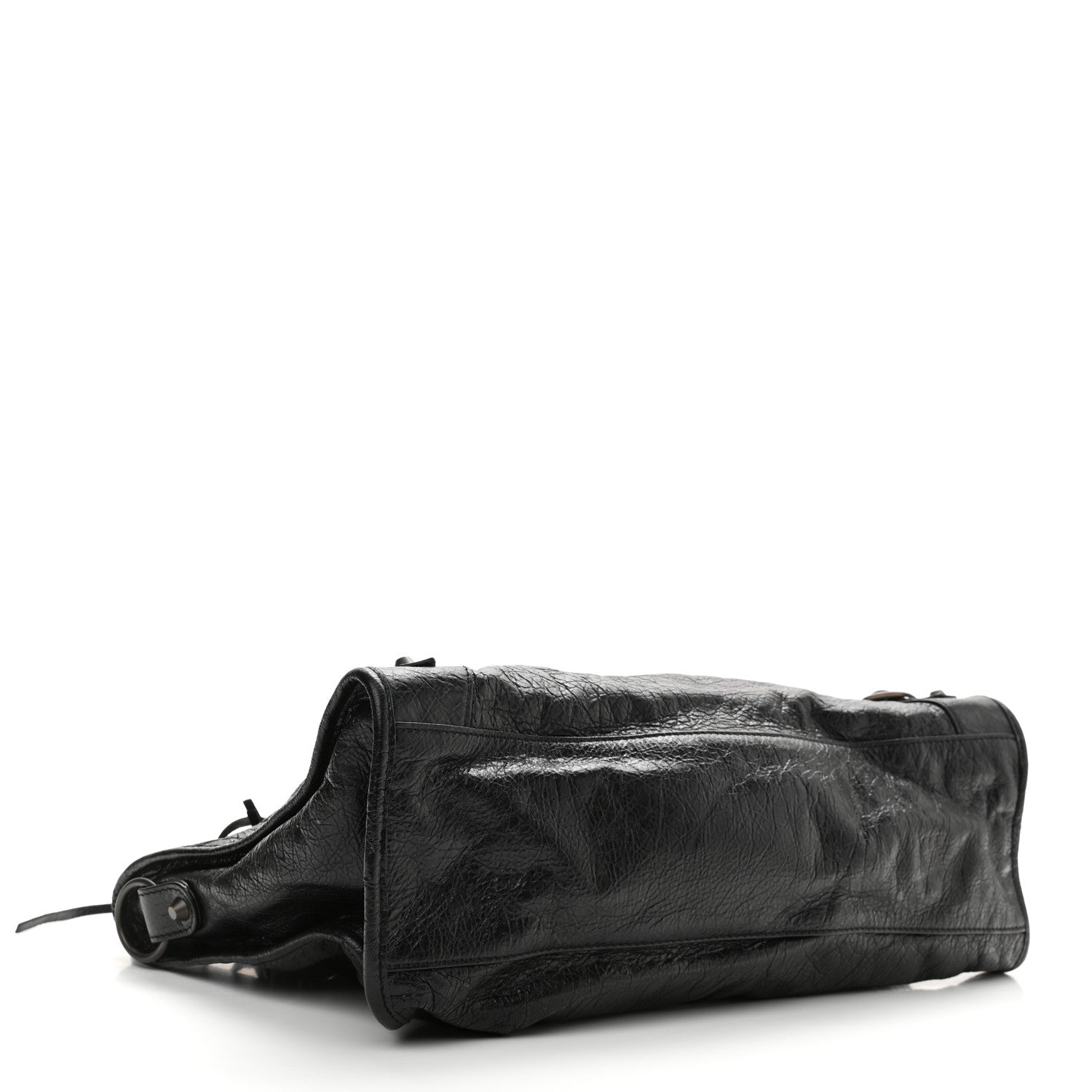 Balenciaga Agneau Classic Hardware City Logo Strap Black White 4 of 10