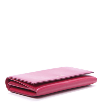 Saint Laurent Calfskin Classic Large Marquage Flap Wallet Pink 4 of 11
